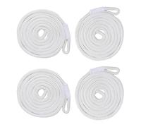 Cima Ormeggio 4 pezzi 1,5 m Marine Boat Bumpers Fenders Lines 0,65x150 cm Boat Dock Lines Dock Protector Docking Rope Parabordi for barche Corde paraurti Per Barche, Kayak, Moto D'Acqua, Pontoni(White
