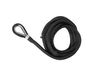 Cima Ormeggio Doppia Treccia Impiombata con Redancia Nera - 6 Misure Disponibili - Ø 12 mm x 7 mt.