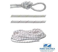 CIMA PER ANCORAGGIO E ORMEGGIO Ø 8 mm CORDA TRECCIA NAUTICA BARCA POLIESTERE