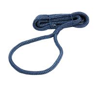 Cima per Parabordi in Doppia Treccia di Poliestere 12 mm 2,5 m con Occhiello Impiombato - Blu