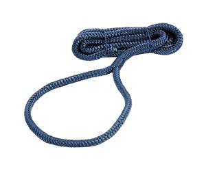Cima per Parabordi in Doppia Treccia di Poliestere 12 mm 2,5 m con Occhiello Impiombato - Nero