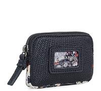 Cimarron - Borsa a moneta per donna. Carte monete banconote e documenti. Nylon ed eco pelle. Qualità e design. Scatola regalo. 310102, Color Nero