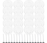 CIMAXIC 1 Set di portacandele per lumini: 20 contenitori vuoti in plastica trasparente a forma rotonda con 50 stoppini per candele, ideali per lavori creativi fai da te.