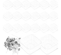CIMAXIC 1 set di portacandele per lumini: 20 contenitori vuoti in plastica trasparente di forma quadrata per lumini, con 50 stoppini per candele, ideali per il fai da te.