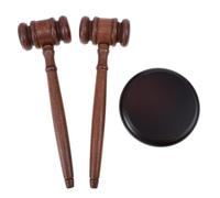 CIMAXIC 1 Set Martello da Giudice in Legno Solido con Base Vintage Resistente e Chiaro per Aste Tribunali e Cerimonie Regalo per Avvocati e Banditori