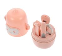 CIMAXIC 1 Set Set di cure per le scisse per unghie nail clippers Tagliaunghie neonata incarnito tagliaunghie Kit di toelettatura neonato kit per la cura del tpe rosa