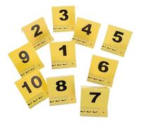 CIMAXIC 10 marcatori per prove forensi con scala: numeri da 1 a 10 - Targhette numerate per le prove - Tende in plastica per indagini, Halloween, oggetti di scena per la scena del crimine