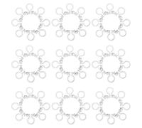 CIMAXIC 100 componenti in plastica per orecchini: chiusure a U trasparenti - chiusure a clip indolori - convertitore per la creazione di orecchini fai da te senza piercing