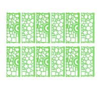 CIMAXIC 12 Pezzi Righelli da Disegno per Studenti in Pp Verde Modelli per Disegno e Misurazione, Strumenti Multifunzionali per Ingegneria Civile e Pittura