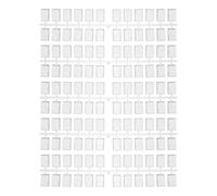 CIMAXIC 120 campioni di colore per unghie finte - Tavoletta rettangolare trasparente e piatta per la miscelazione dei colori - Tavolozza per la pratica della manicure a casa, dimensioni 0,7x0,5