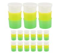 CIMAXIC 15 set di bicchierini dosatori per medicinali - Bicchierini per piccole dosi di pillole con coperchio a tenuta stagna per il dosaggio di farmaci liquidi - Contenitore impilabile per porzioni e