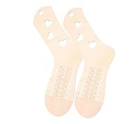 CIMAXIC 1Paio Natural Wood Sock Display Model DIY Hand Knitting Sock Mold with Heart Design for Sock Present Presentation And Craft Projects