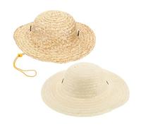 CIMAXIC 2 Cappelli di Paglia per Bambini da Esterno, Cappello da Spiaggia a Larga per Bambini per Protezione Solare, Cappello a Secchiello Morbido per attività estive, Giardino e Giochi in Fattoria