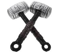 CIMAXIC 2 pezzi Martello da pirata per Halloween, finto martello di plastica, accessorio per costumi e cosplay, realistico, bomboniera per dolcetto o scherzetto, decorazione per palcoscenici e