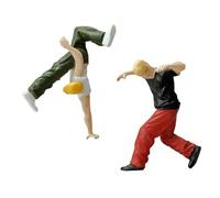 CIMAXIC 2 Pz Modello hip-hop in miniatura piccola scultura di ballerina figura dazione hiphop Modelli mini arredamento per la casa figura maschile da tavolo di sabbia Moda