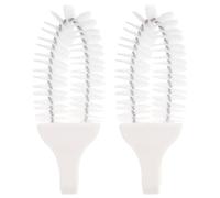 CIMAXIC 2 spazzole per la pulizia dei piedi e delle dita - Detergente in nylon morbido - Manico ergonomico per la pulizia profonda degli spazi tra le dita dei piedi, ideale per doccia e vasca da