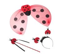 CIMAXIC 3 pezzi di accessori per costume da coccinella per bambine, set di travestimenti da coccinella per bambine, pieghevoli, e copricapo per cosplay di animali per bambini, spettacoli di