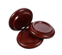 CIMAXIC 3 Pezzi Tappetini Per Mobili Tappetino Antiscivolo Per Pianoforte Piano Non Slip Foot Pad Protezioni Per Pavimenti in Legno Tappetino a Pedale Poggiapiedi Antirumore Brown Di Legno