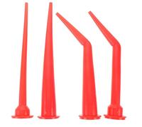 CIMAXIC 4 Pezzi Bocchetta per Pistola per Silicone in Gel, Punta Lunga e Curva, Rossa, per Sigillatura Finestre, Fai da Te e Professionisti, 1 Pz