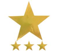 CIMAXIC 4 Sagome a Stella: Stelle in Feltro Dorato da 30 cm con Elastico per spettacoli teatrali, Cheerleading, Pasqua, Feste di Compleanno, Eventi Sportivi e attività di Gioco di Ruolo Scolastiche.