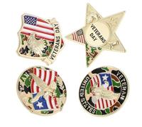 CIMAXIC 4 spille patriottiche: spille da bavero con bandiera americana e aquila - distintivo per veterani degli Stati Uniti per il Giorno dei Veterani, il Giorno dell'Indipendenza, il 250°