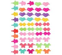 CIMAXIC 50 Mollette per Chioma Bambina in Plastica Colorate, Fermagli a Forma di Cartone Animato 4 Stili Assortiti, Accessori per Chioma Decorativi per Uso Quotidiano e Colore Casuale