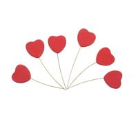 CIMAXIC 6 Decorazioni Floreali a Forma di Cuore, con Stelo a Cinque Punte, Ideali Come centrotavola per Eventi e per riempire vasi Durante Le FESTIVITÀ.