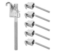 CIMAXIC 6 Pezzi Ganci per Cerchio Rullante per Batteria in Metallo Argento, Compatibilità, Riparazione Fai-da-te, Set per Tamburo Basso