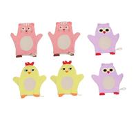 CIMAXIC 6pezzi Guanto Bagno Per Ragazzo in Scrub Esfoliante Per Salviette e Asciugamani Per Bagnetto e Portatili Per Uso Quotidiano e Viaggi