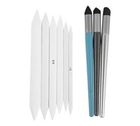 CIMAXIC 9 pezzi di bastoncini per sfumatura e penne spugna - Bastoncini per sfumatura per artisti - Strumenti per in spugna per disegno a pastello a olio, pittura, ombreggiatura e forniture per