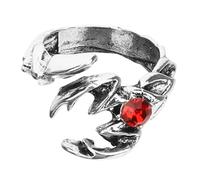 CIMAXIC Anello Uomo Scorpione Punk Aperto in Lega, Design Semplice e Comodo, Anello da Dito Regolabile per Uso Quotidiano