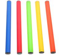 CIMAXIC Bastoni per Staffetta da Gara in Plastica 5 Pezzi, Leggeri e Antiscivolo, Design Semplice Bordi Arrotondati, per Concorsi Scolastici e Competizioni Indoor