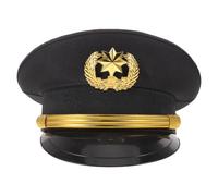 CIMAXIC Cappello da capotreno: berretto classico da macchinista - accessorio vintage da ferroviere - cappello da uniforme per adulti per costumi, feste a tema, spettacoli teatrali