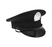 CIMAXIC Cappello da capotreno: berretto da macchinista nero - Accessorio per costume ferroviario vintage - Copricapo da macchinista per feste di cosplay per adulti
