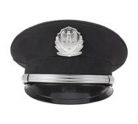 CIMAXIC Cappello da capotreno: classico berretto da macchinista nero - accessorio vintage da ferroviere - cappello da uniforme per adulti per costumi, feste a tema, spettacoli teatrali