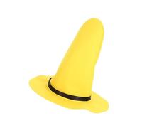 CIMAXIC Cappello da Strega in Feltro Giallo, Cappello Alto Pieghevole e Portatile per Costumi di Halloween, Accessorio Unico per Feste e Decorazioni Natalizie