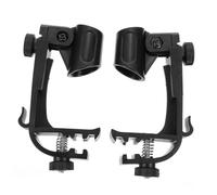 CIMAXIC Clip Per Microfono Regolabile Per Batteria Supporto Antivibrante in Acciaio Morsetto Standard Hm25 (set Da 2 Pezzi) Per Strumenti a Percussione