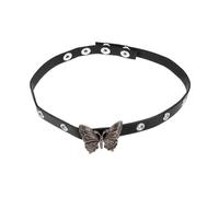 CIMAXIC Collana Choker Farfalla Punk Donna in PU e Girocollo Vintage Adatto per Ragazze e Bambine Accessorio Versatile per Quotidiano e Look Rock