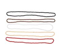 CIMAXIC Collana Tribale Uomo e Donna Perline di Legno Naturale 8 Mm, Set 5 Pezzi Multicolore, Design Artigianale Hip Hop Rustico per Uso Quotidiano e Feste