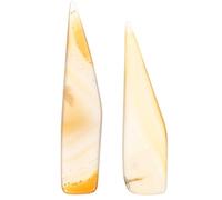 CIMAXIC Coltello in Agata per Pulizia e Lucidatura Gioielli Oro e Argento, Strumento Professionale 2 Pezzi, Marrone, per Bracciali e Anelli Stili multipli