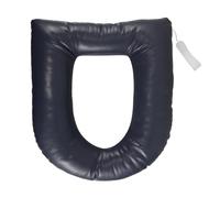 CIMAXIC Copriwater imbottito per anziani - Rialzo impermeabile per sedile del bagno - Aggiunge 9 cm - Anello antiscivolo per WC, colore blu scuro