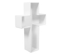 CIMAXIC Croce per decorazioni di battesimo, croce decorativa fai-da-te da 55 cm, cornice a mosaico con palloncini per baby shower, Pasqua, battesimo, prima comunione, cresima, festa, chiesa, giardino.