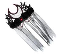 CIMAXIC Fascia Corona Gotica Nera in Rete e Perline, Materiale Confortevole e Resistente, per Feste a Tema Halloween e Performance Palco