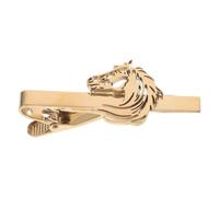 CIMAXIC Fermacravatta da uomo: fermacravatta a forma di cavallo unico nel suo genere - in acciaio inossidabile - Decorazione dorata per cravatte, abiti da lavoro, matrimoni e incontri formali