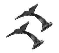 CIMAXIC Ganci da Parete Resistenti e Sicuri in Ghisa a Forma di Coda di Balena, Set da 2 per Appendere Asciugamani e Abiti in Casa o Camera da Letto