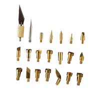 CIMAXIC Kit Punte per Decorazioni e Sigillature Artigianali per Saldatore in Rame 22 Leggere per Pirografia su Pelle e Legno
