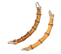 CIMAXIC Manici per Borse in bambù 2 Pezzi, Accessori per Sostituzione Manico Borsa Fai da Te, Design Elegante Resistente per Borse di Paglia da Spiaggia