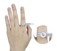 CIMAXIC Misuratore per Anelli Lente d Ingrandimento, Righello per Dita in Plastica Bianco, Stampa Chiara e Precisa, Leggero e Portatile per Misurazioni di Gioielli e Matrimoni