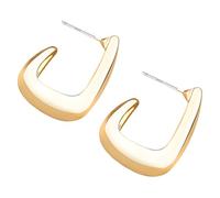 CIMAXIC Orecchini Quadrati Geometrici a Forma di C in Lega Oro, Eleganti e Unici, 1 Paio per Anniversari e Feste, Valorizzano Viso e Mettono in Risalto L'orecchio