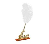 CIMAXIC Penna per Matrimonio in Ferro Color Oro con Base a Lettera Love Inglese, Comoda per Scrivere Sul Libro degli Ospiti in Giorni Speciali, Stile Unico e Romantico